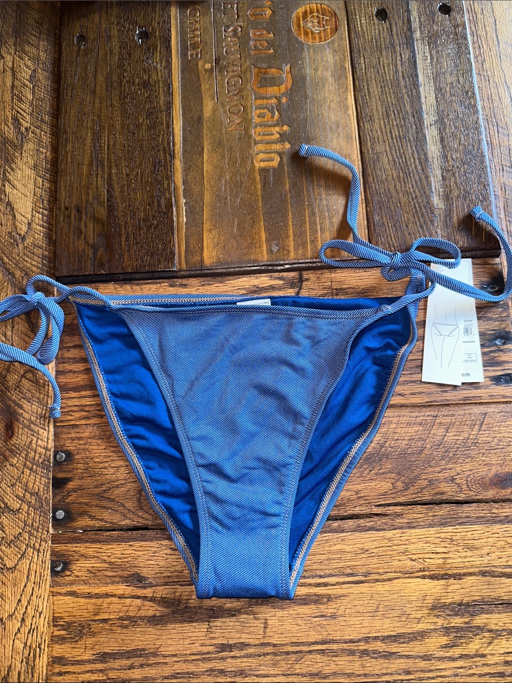 NWT No Boundaries Denim Blue Bikini Bottoms